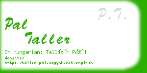 pal taller business card